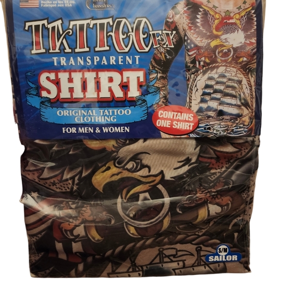 Tinsley transfers full tattoo shirt in Sailor s/m New Unisex - Picture 2 of 3